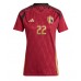 Maillot de foot Belgique Jeremy Doku #22 Domicile vêtements Femmes Europe 2024 Manches Courtes